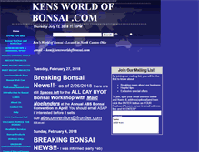 Tablet Screenshot of kensworldofbonsai.com